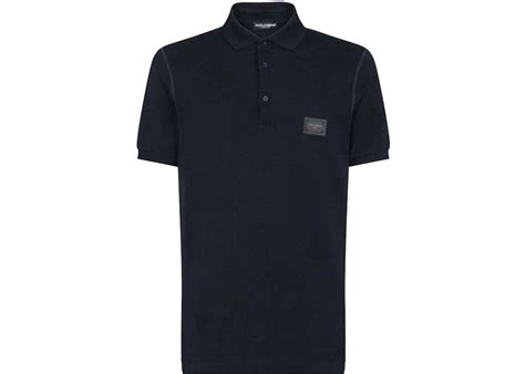 Dolce & Gabbana Cotton Pique Branded Plate Polo 